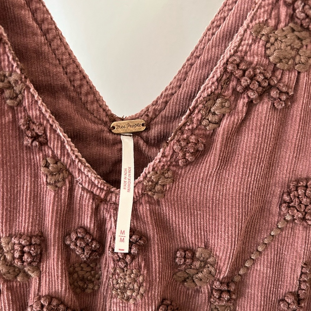 Free people embroidered overalls size medium - Picture 3 of 4